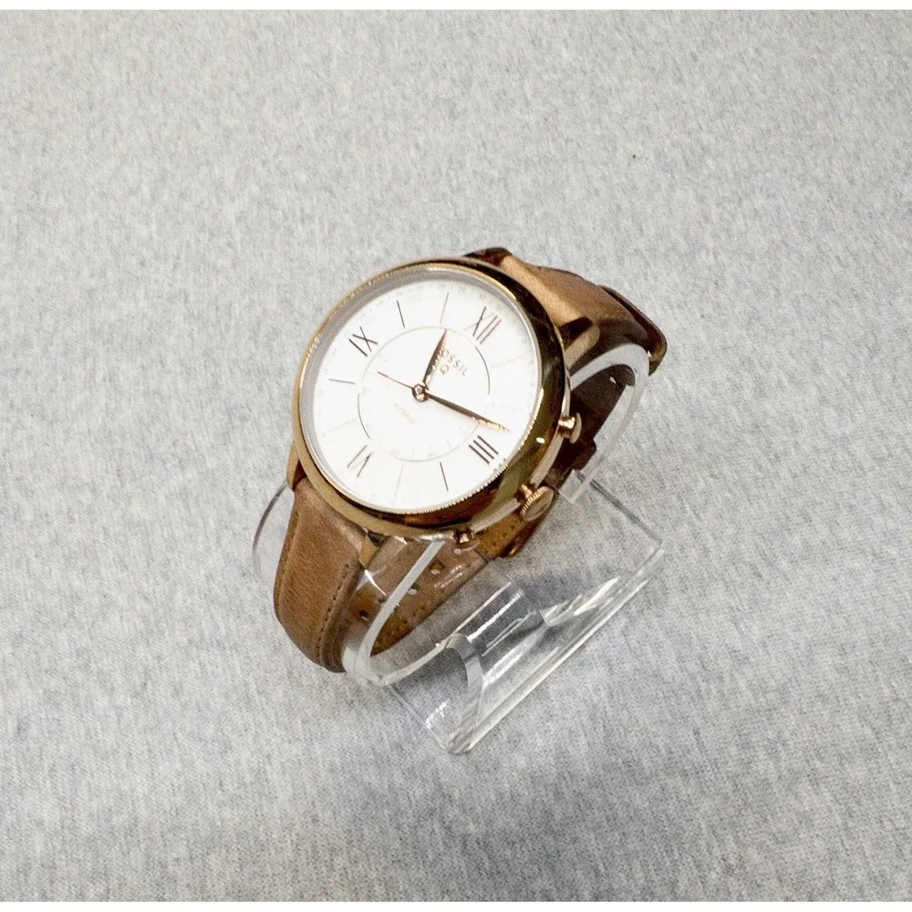 Fossil Q Jacqueline 36mm Rose Gold Case Hybrid Smart Watch New Coin Battery